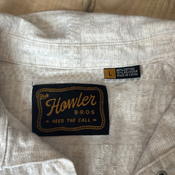 Howler Brothers Pearl Snap Polo - Large - Picture 3 of 7